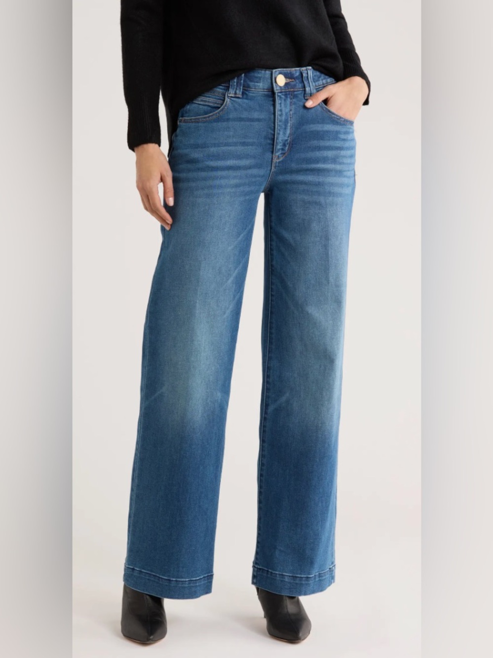 Democracy Wide Leg high waist Ab Tech Jeans - size 12